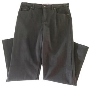 Gloria Vanderbilt crystal rhinestone embellished jeans size 12P. Deep black.‎